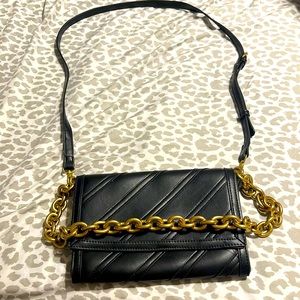 Black Madison West crossbody/ going out clutch. Used Excellent condition!